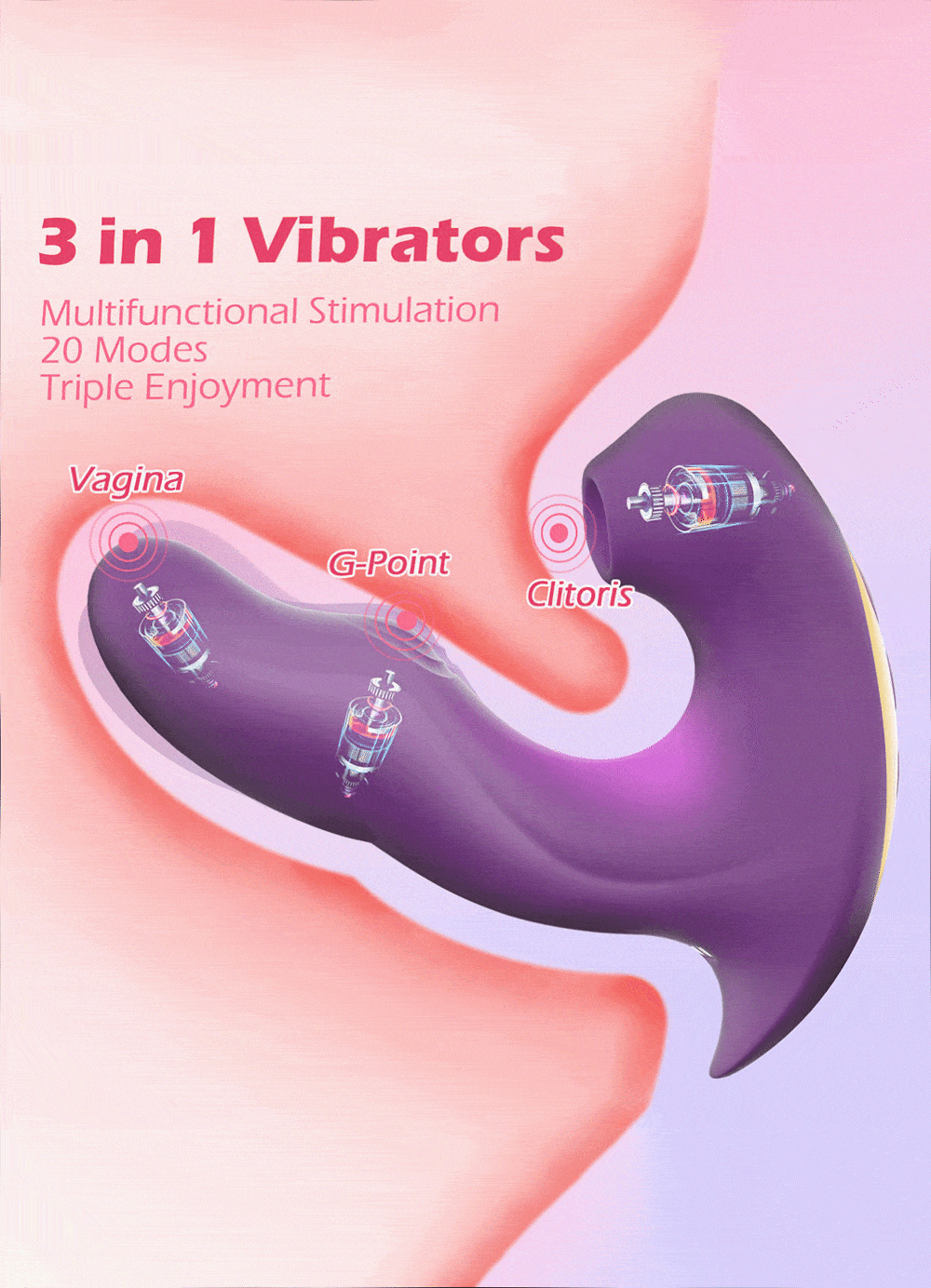 Cobra, 3-in-1 G Spot Clitoral Vibrator
