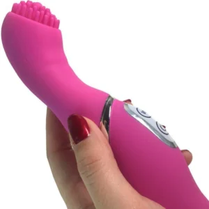 7-Speed Silicone Rabbit Vibrator – Brush Head Clitoral Stimulator & G-Spot Massager