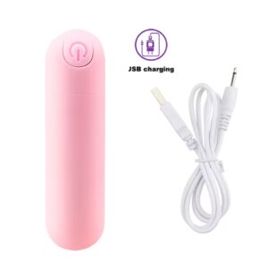 Mini Bullet Vibrator with 10 Speeds – USB Rechargeable Clitoral Massager for Women - pink