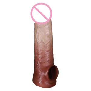 Ultra-Realistic Soft Silicone Enhancer Sleeve – Comfortable Girth Booster & Performance Extender for Intimate Wellness