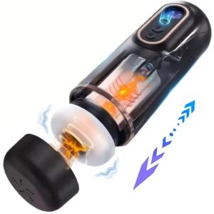 Automatic Telescopic Sucking Male Masturbator with Intelligent Heating & Interactive Voice