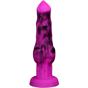 8.3 in Dog Knot Butt Plug & Dildo with Suction Cup – Silicone Anal & Vaginal G-Spot Plug